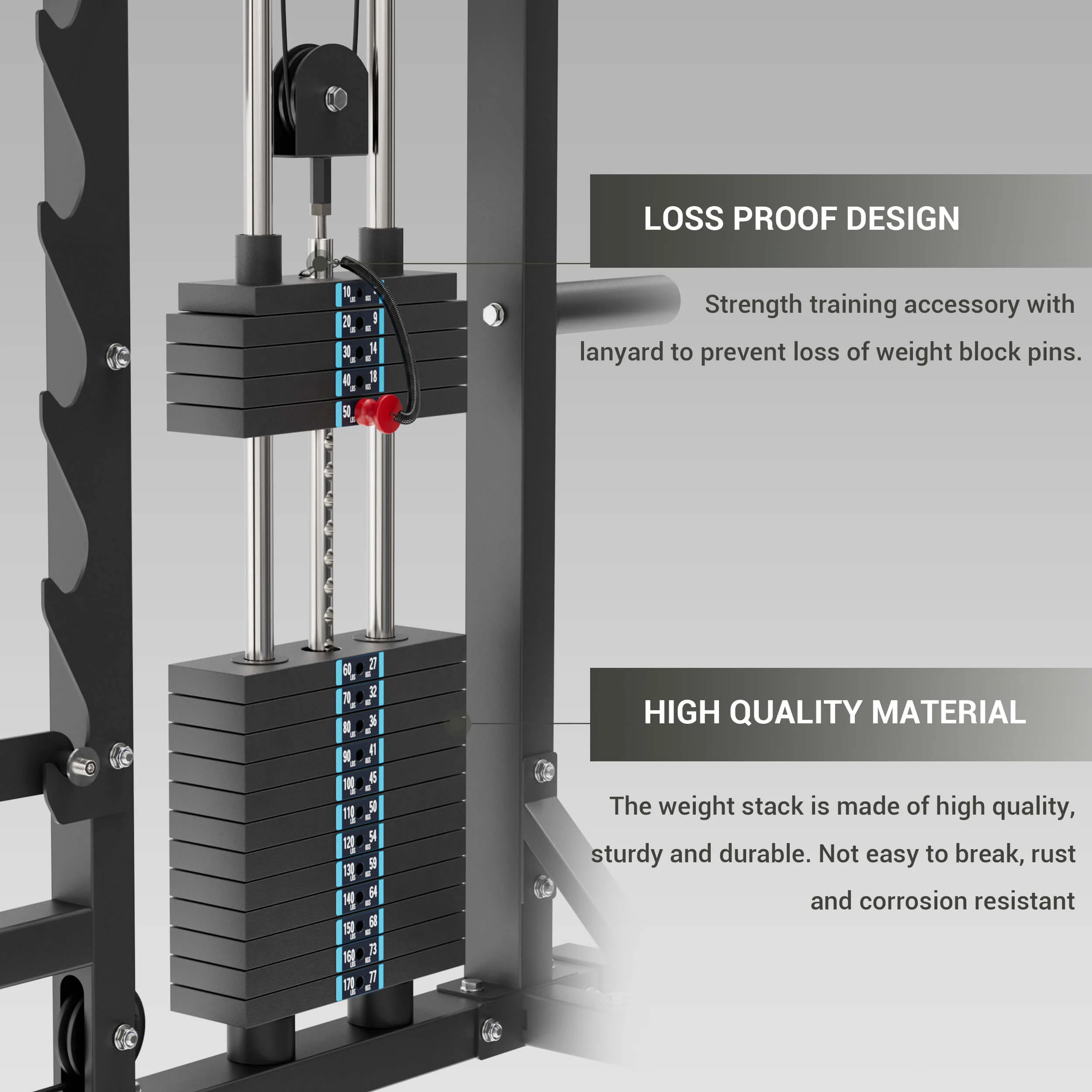 Major Fitness Aluminum Pulley & Weight Stack Bundle - Image 5