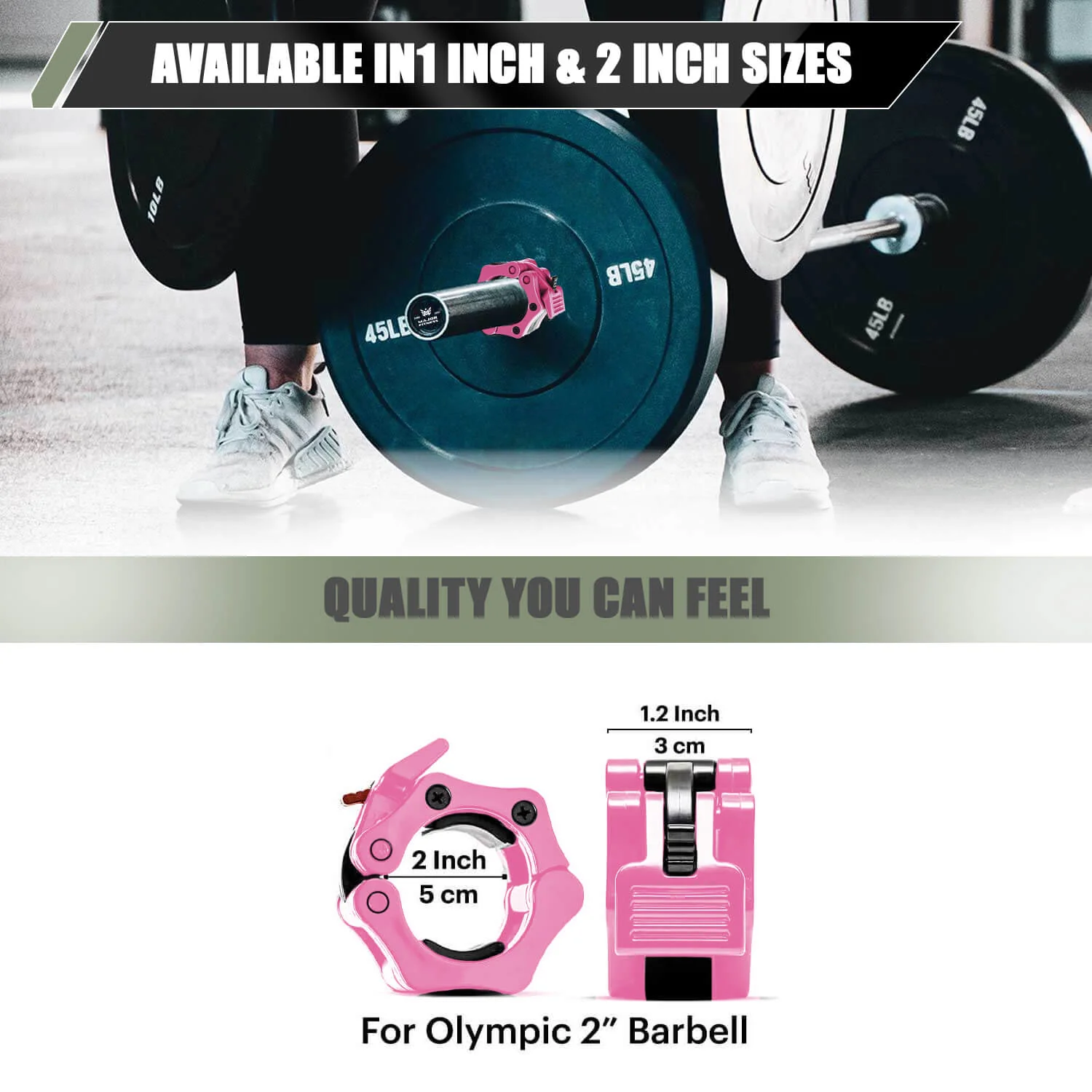 Major Fitness Barbell Collars | Olympic Barbell Clamps Sold In Pairs - Image 11