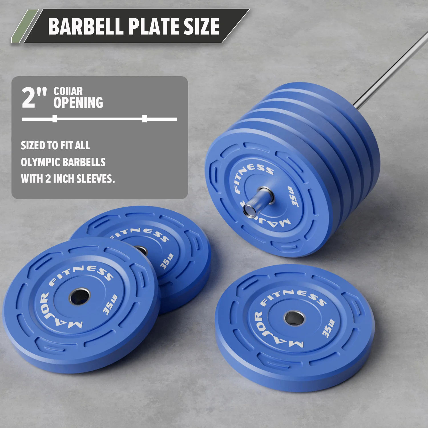 Major Fitness Color Grip Low Bounce Bumper Plates - Image 19