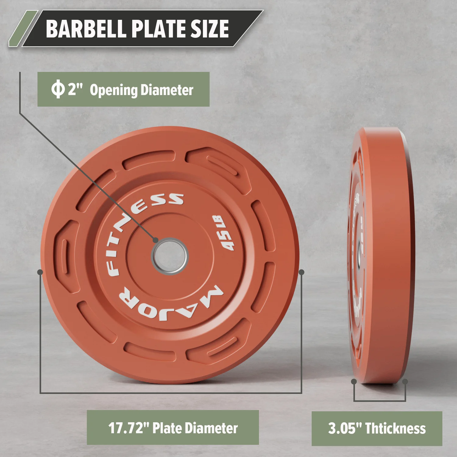 Major Fitness Color Grip Low Bounce Bumper Plates - Image 23