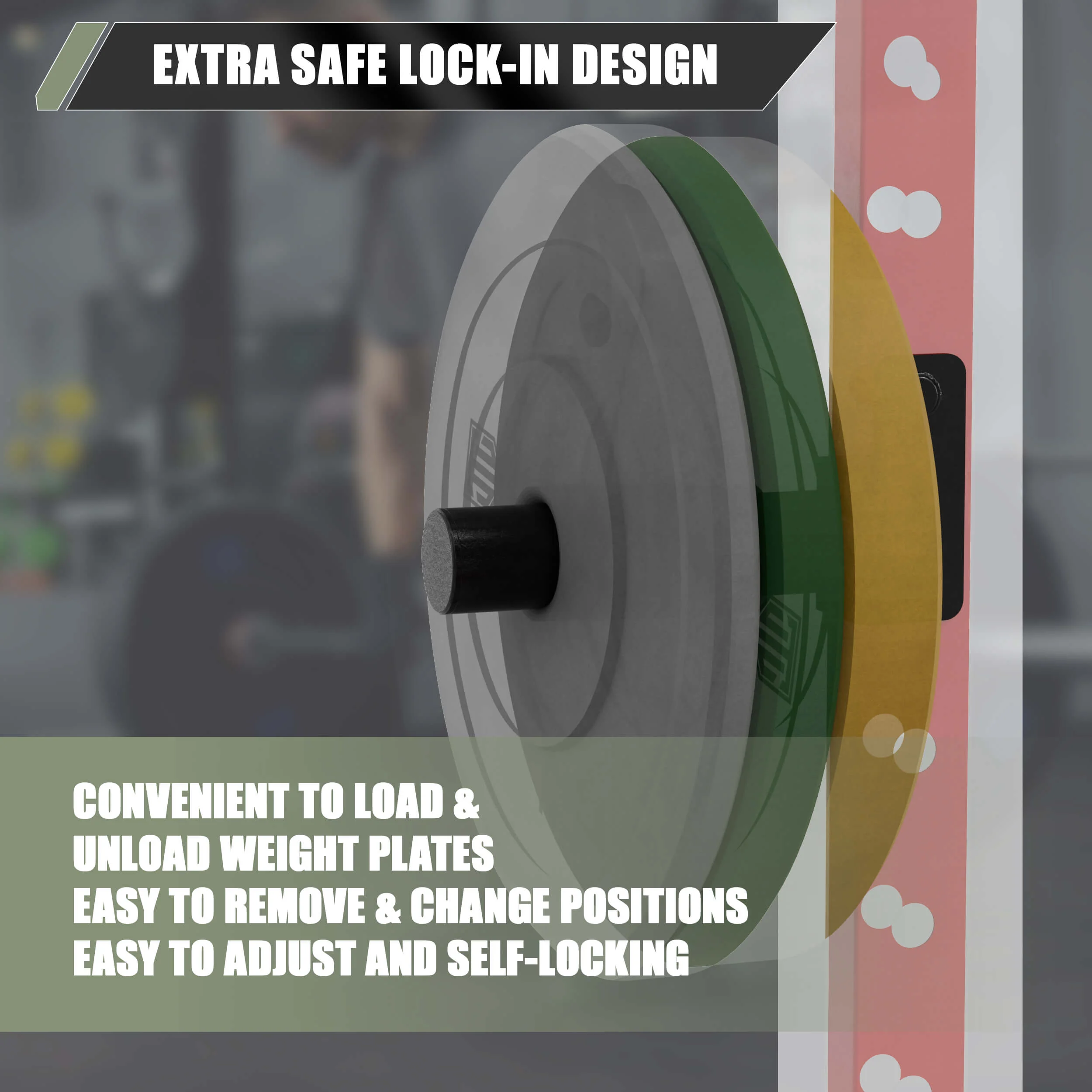 Major Fitness Weight Plates Holder Attachment Sold in Pairs - Image 3