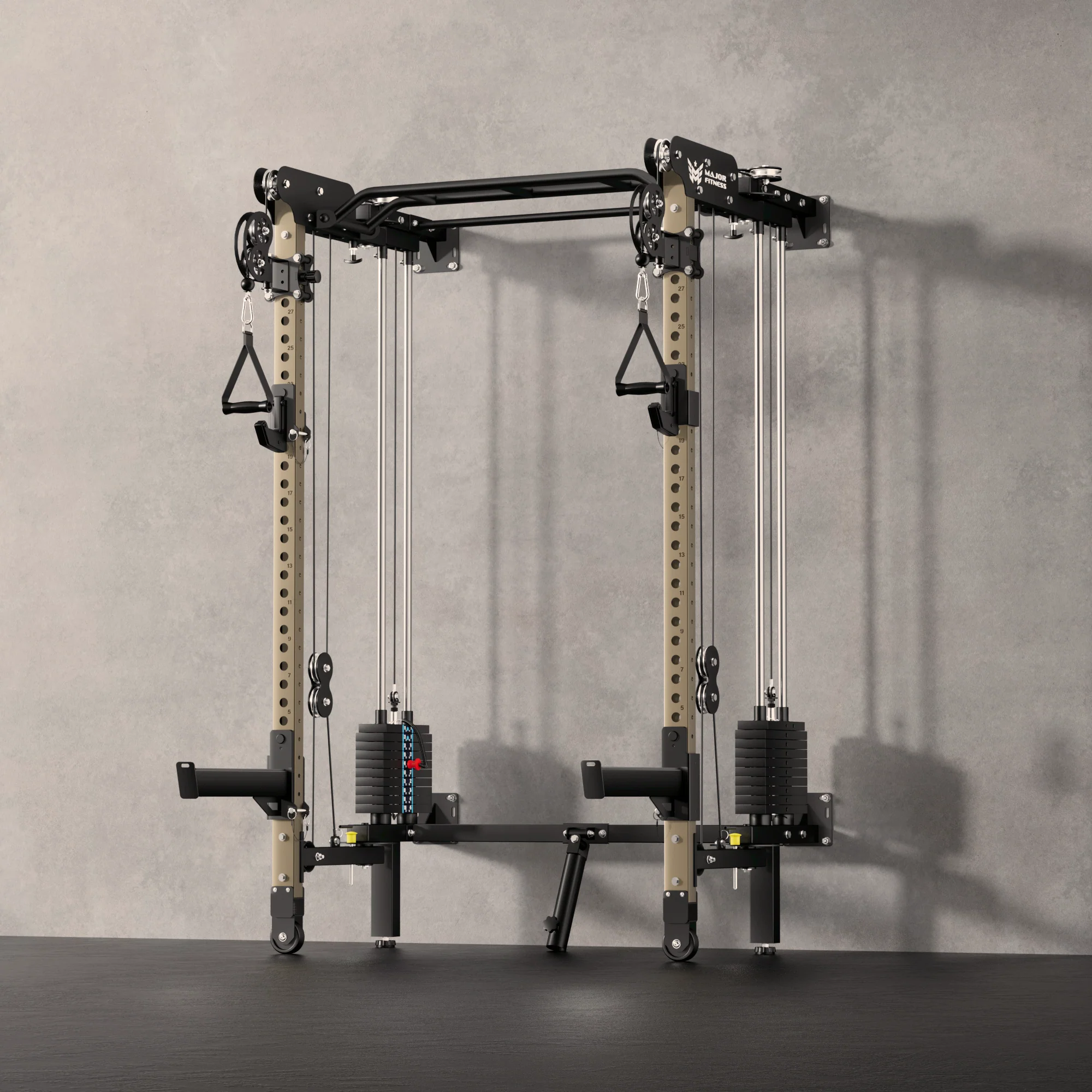 Major Fitness F35 All-In-One Home Gym Wall-Mount Folding Power Rack - Image 8