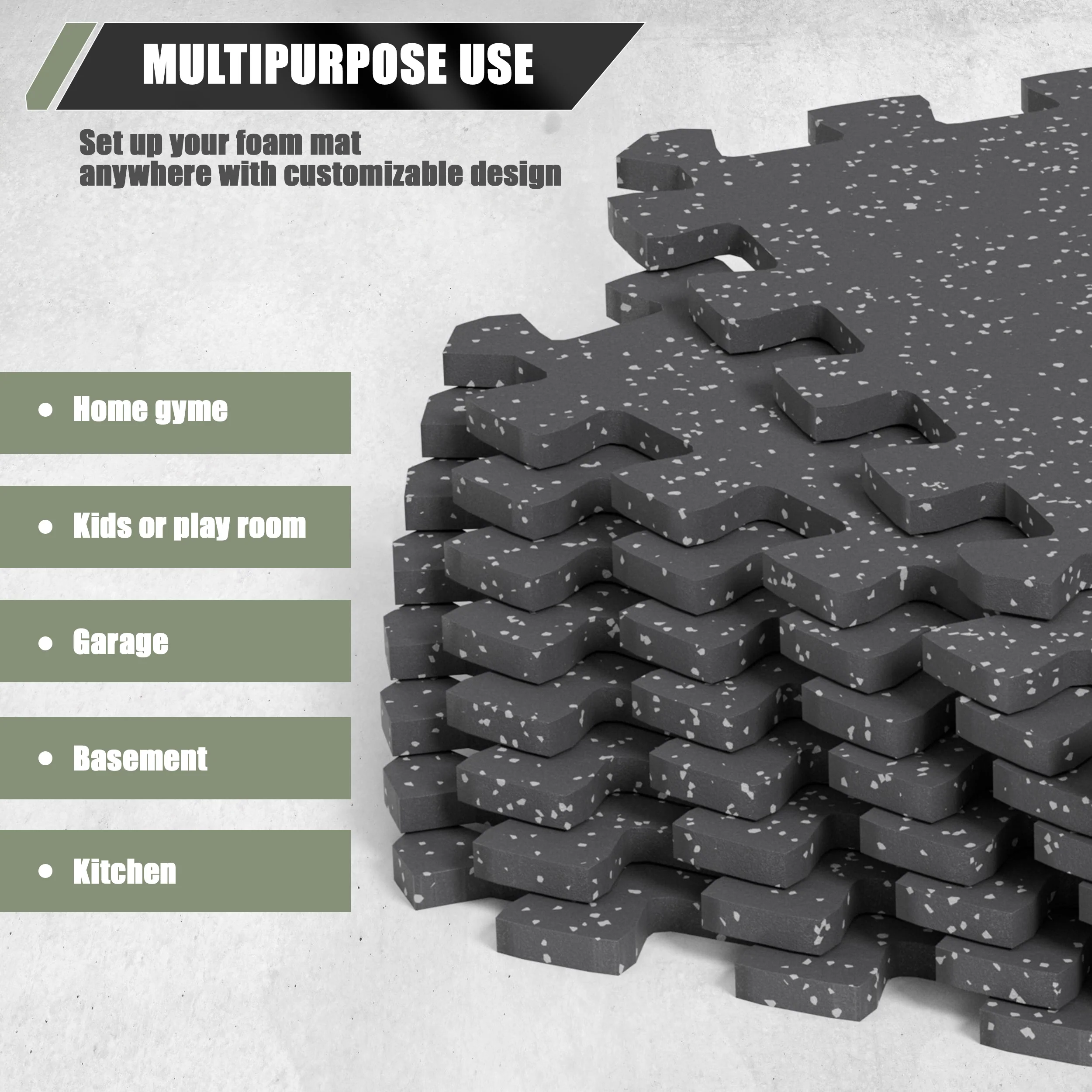 Major Fitness Rubber Flooring Gym Mats 0.31" Thickness - Image 6