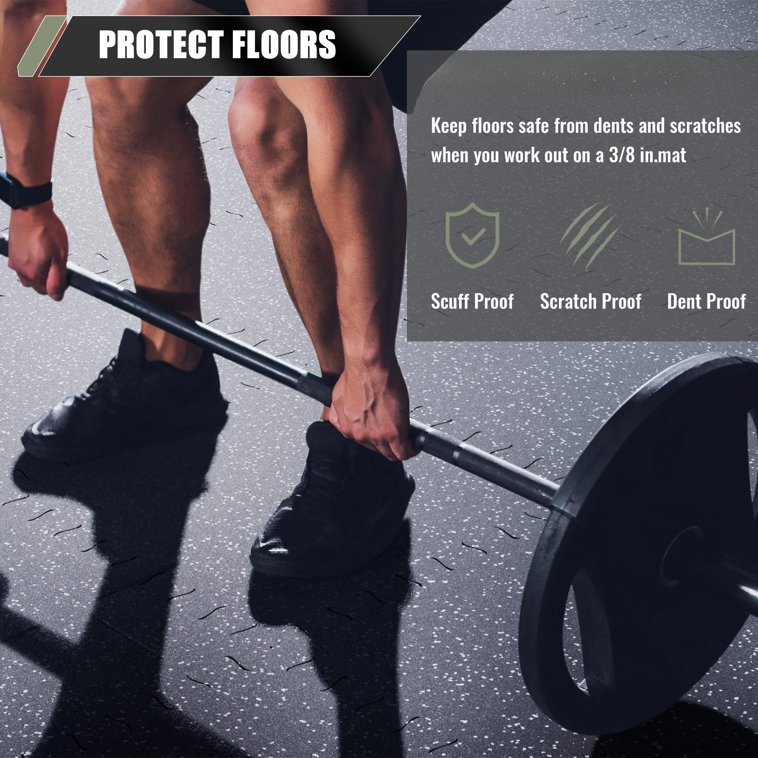 Major Fitness Rubber Flooring Gym Mats 0.31" Thickness - Image 9