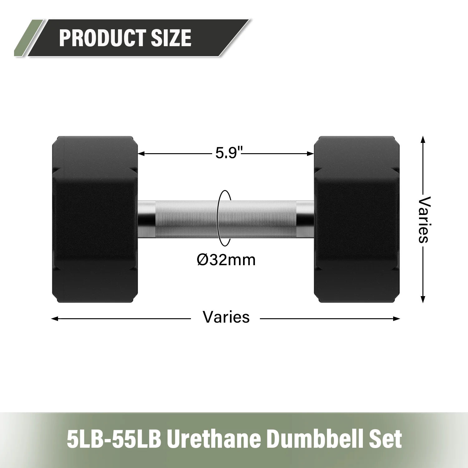 Major Fitness Urethane Octagonal-Shield Dumbbells - Image 13