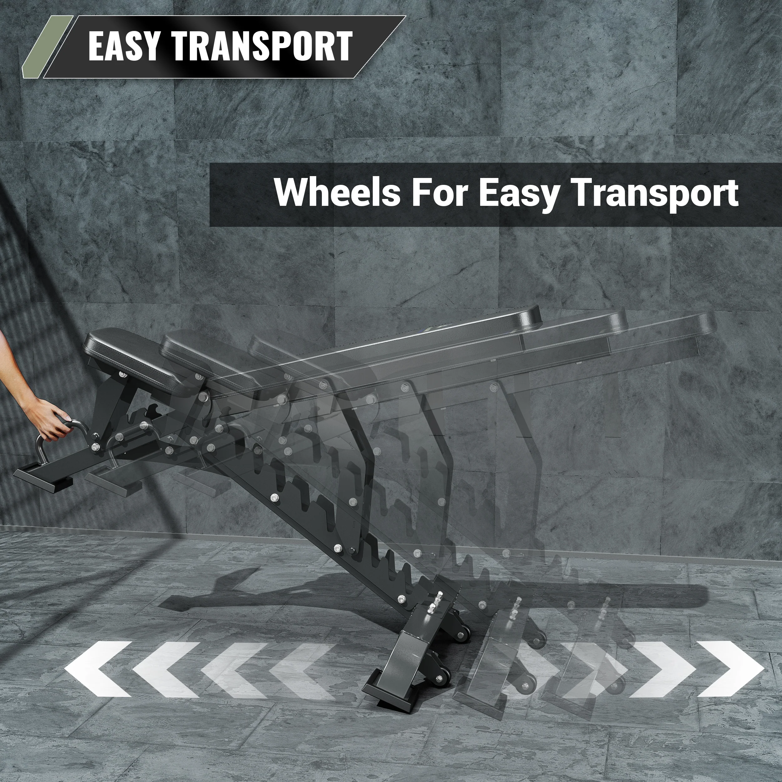 Major Fitness Adjustable Bench | 1300Lbs Capacity Weight Bench PLT01 - Image 4